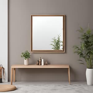 Mirall decoratiu de fusta